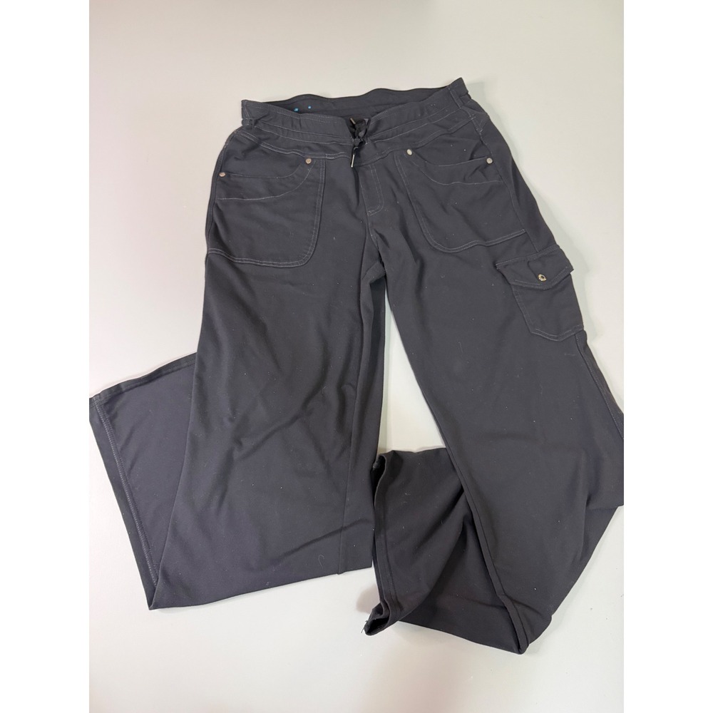 Kuhl Women Black Technical Hiking Cargo Pants Size 12 Reg Straight Leg Stretch